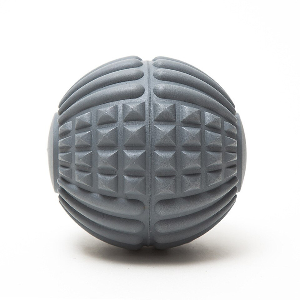a sphere rubber ball that is close to being smoothly spherical, but has some patterns of bumps here and there